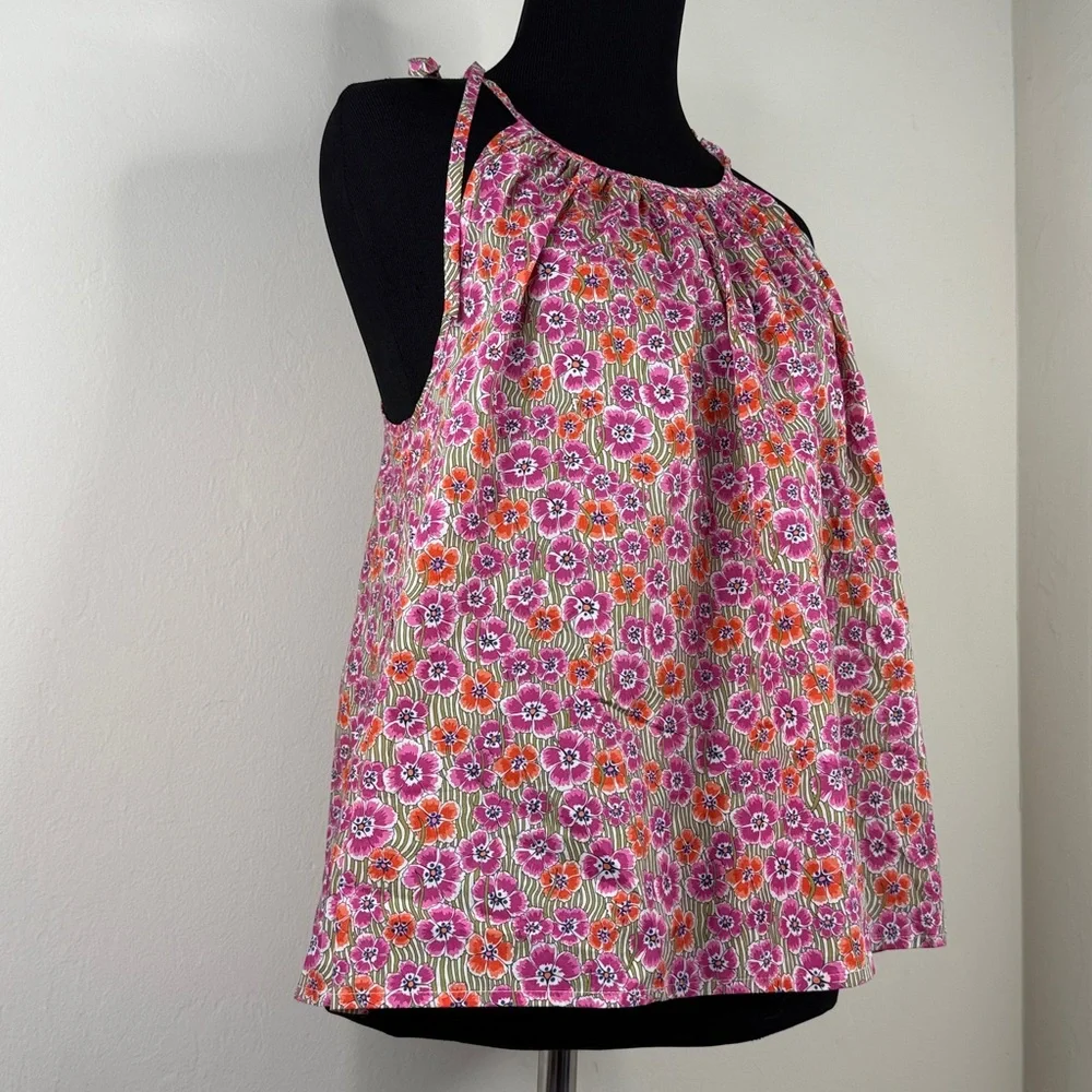 J. CREW Tie-shoulder Top in Liberty® Ellie fabric XS